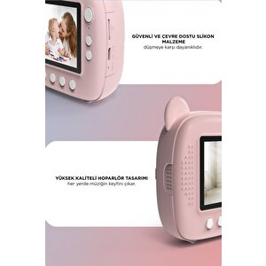 Dijital Fotoğraf Makinesi Çocuk Termal Resim Kağıt Baskılı Yazıcı Kamera Makinesi Cmr14 Pembe
