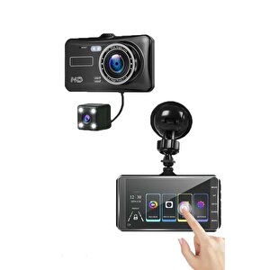 Torima Ta-04 Siyah 1080p Araç Içi Lcd Dokunmatik Ekranlı Gece Görüşlü Ön Ve Arka Araç Kamerası