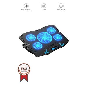 Torima Cf-05 Ayarlanabilir Dizüstü Bilgisayar Rgb Soğutma Fanı Siyah