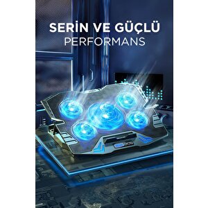 Torima Cf-05 Ayarlanabilir Dizüstü Bilgisayar Rgb Soğutma Fanı Siyah