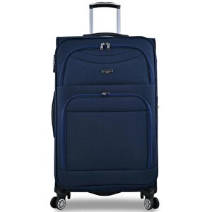 Ultra Light Kumaş Unisex Büyük Boy Valiz Lacivert Fsl010