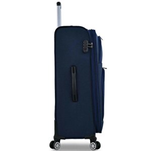 Ultra Light Kumaş Unisex Büyük Boy Valiz Lacivert Fsl010