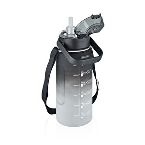 Tritan Su Matarası Siyah-beyaz 1500 Ml