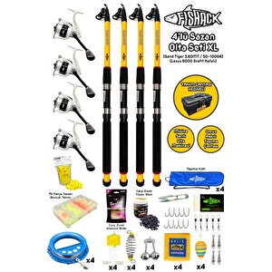 Fishack 4'lü Sazan Olta Seti Xl - 3.60mt/50-100gr