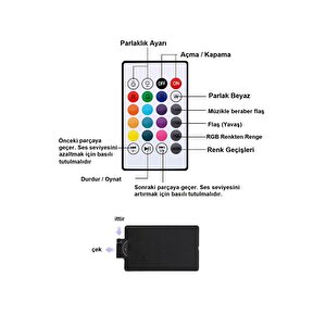 Solar Güneş Enerjili Kamp Çadır Lambası Işığı Bluetooth Hoparlör Rgb Led Kumandalı Aydınlatma