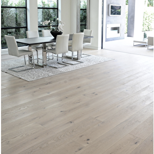 Ahşap Lamine Beyaz Meşe Parke Plank Natural Standart Cilalı