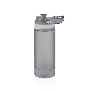 Kilitli Kapak Taşıma Askılı Gri Spor Matarası 790 Ml