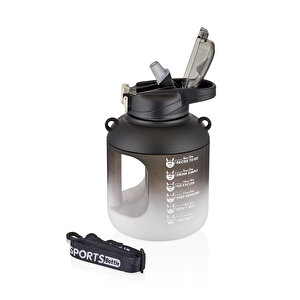 Motivasyon Su Matarası Siyah 1100 Ml