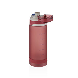 Kilitli Kapak Taşıma Askılı Kırmızı Spor Matarası 790 Ml