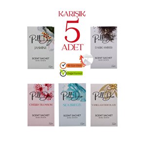 5'li Karışık Dolap Ayakkabılık Ve Çekmece Parfümlü Kese Kokusu Oda Koku Kesesi