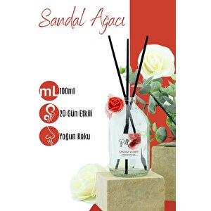 Sandal Ağacı Eko Bambu Çubuklu Ortam Ev Oda Salon Koku Kokusu Ve Oda Parfümü 100 Ml