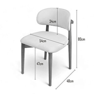 Avalon Masif Ahşap Ayaklı Sandalye Ceviz Renk
