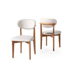 Norte Ahşap Salon Mutfak Sandalyesi 4 Lü Set