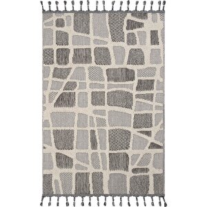 Bress 1414 Gri Halı Mutfak Halısı Kesme Halı Balkon Halısı Hol Koridor Halısı Dokuma Halı 100x450 cm