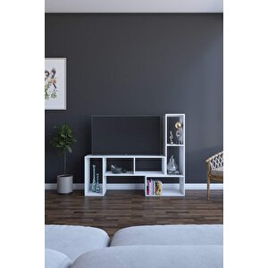 Puzzle Tv Sehpası Beyaz  152x123x35 Cm