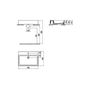 Creavit Vx270 Volga Tezgah Üstü Kare Lavabo 70 Cm