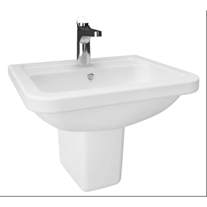 Ky055 Key Köşeli Yarım Ayak Lavabo 45*55 Cm