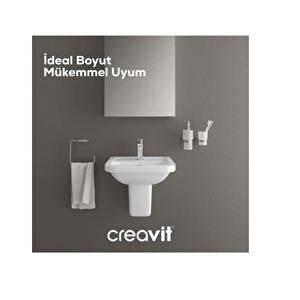 Ky055 Key Köşeli Yarım Ayak Lavabo 45*55 Cm