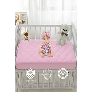 %100 Pamuk Kapitone Fitted Su Sıvı Geçirmez Bebek-çocuk Alezi, Park Yatak Beşik Yatak Alezi 70x120 cm