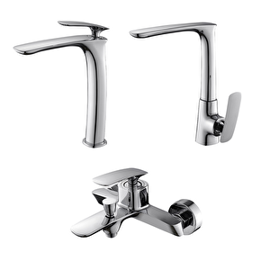 Slim Çanak Lavabo,banyo,evye Bataryası Set