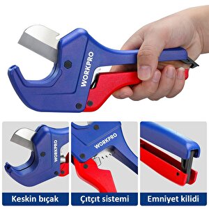 Workpro Wp301007 60.5mm Profesyonel Pprc Plastik Boru Kesme Makası