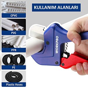 Workpro Wp301006 42mm Profesyonel Pprc Plastik Boru Kesme Makası