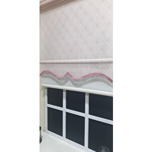 Çift Mekanizmalı Pembe Tül Perde Ve Ekru Stor Perde Stb2015-v15 200x260 cm