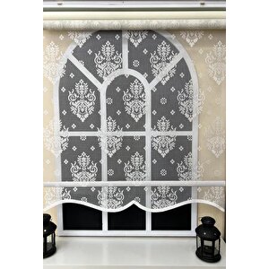 Çift Mekanizmalı Ekru Tül Perde Ve Ekru Stor Perde St 121