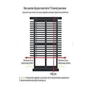 Çift Mekanizmalı Siyah Tül Perde Ve Ekru Stor Perde Stb45239-v107