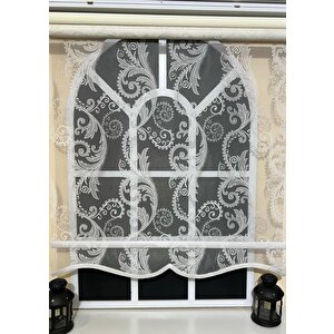 Çift Mekanizmalı Kirli Beyaz Tül Perde Ve Ekru Stor Perde Stb-105