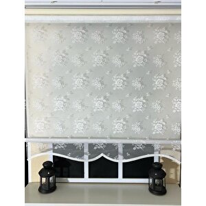 Çift Mekanizmalı Kırık Beyaz Tül Perde Ve Ekru Stor Perde Stb45253-v01 90x200 cm