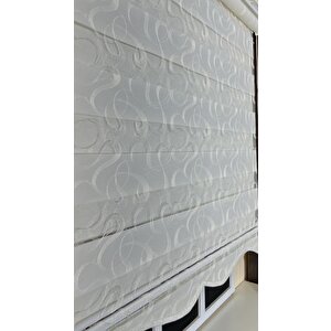 Zebra Stor Nakışlı Ekru Etek Dilimli St 125 110x260 cm