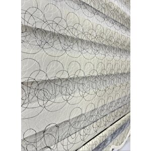 Zebra Stor Nakışlı Krem Etek Dilimli St 122