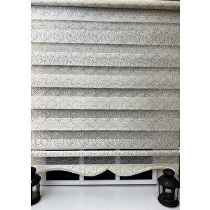 Zebra Stor Nakışlı Krem Etek Dilimli St 122