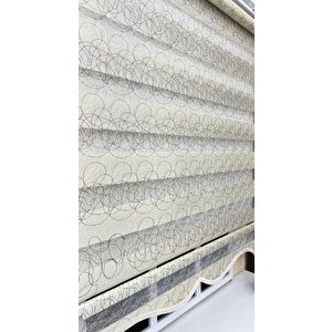 Zebra Stor Nakışlı Krem Etek Dilimli St 122