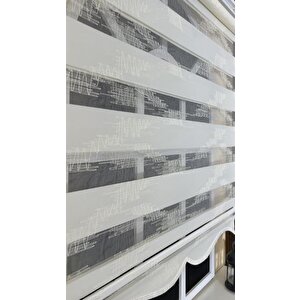 Zebra Stor Nakışlı Ekru Etek Dilimli St 124