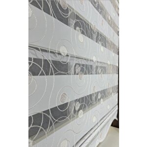 Zebra Stor Nakışlı Ekru Etek Dilimli St 126