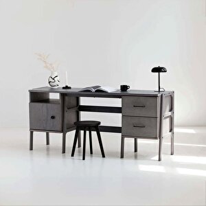 Terra Ahşap Çalışma Masası 180x60 Siyah Renk Cpt4640-180