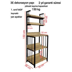 Nevira Çok Amaçlı Raf Atlantik Çam 150 Cm