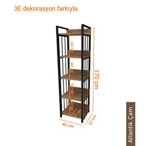 Lena Ahşap Banyo Dolabi Rafli Çok Amaçli Düzenleyi̇ci̇ 170 Cm