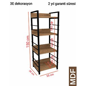 Elite Ahşap Çok Amaçlı Raf Atlantik Çam 150 Cm