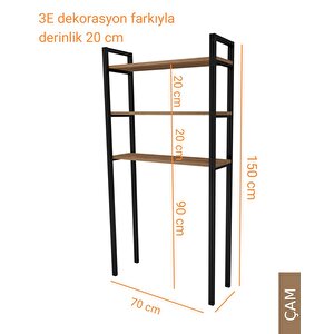 Safi̇r Banyo Rafi Klozet Ve Çamaşir Maki̇nesi̇ Üstü Düzenleyi̇ci̇ Atlanti̇k Çam