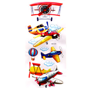 Duvar Sticker Kabartmalı 3 Boyutlu Sticker, 3d Duvar Stiker (xmc003) 55x25 Cm - Uçak