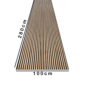 Mdf Ahşap Akustik Duvar Paneli 100x280 Cm ( Safir Meşe )