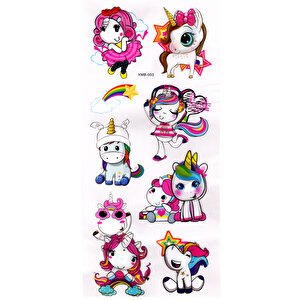 Duvar Sticker Kabartmalı 3 Boyutlu Sticker, 3d Duvar Stiker (xmb003) 55x25 Cm - Unicorn Cute