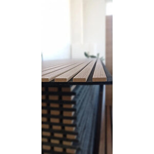 Mod14 60x245 Cm Ceviz Rengi Akustik Ahşap Duvar Paneli
