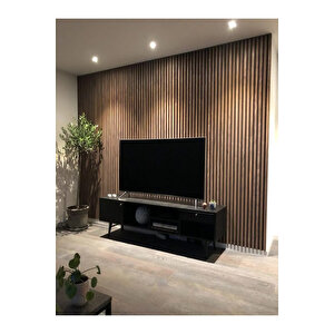 Mod14 60x245 Cm Ceviz Rengi Akustik Ahşap Duvar Paneli