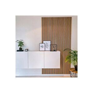 Mod14 60x245 Cm Ceviz Rengi Akustik Ahşap Duvar Paneli