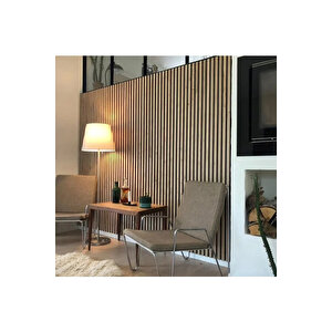 Mod14 60x245 Cm Ceviz Rengi Akustik Ahşap Duvar Paneli