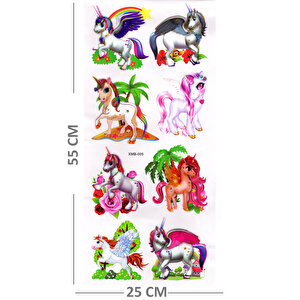 Duvar Sticker Kabartmalı 3 Boyutlu Sticker, 3d Duvar Stiker (xmb005) 55x25 Cm - Unicorn Bahar